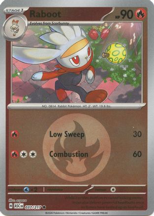 Raboot (Energy Symbol Pattern) 37 - ME Ascended Heroes Reverse Holofoil