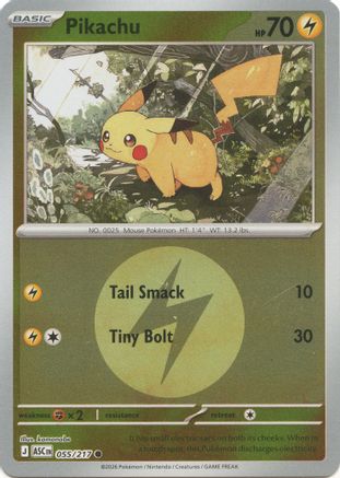 Pikachu (Energy Symbol Pattern) 55 - ME Ascended Heroes Reverse Holofoil