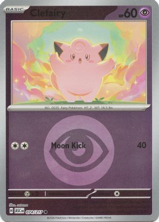 Clefairy (Energy Symbol Pattern) 74 - ME Ascended Heroes Reverse Holofoil