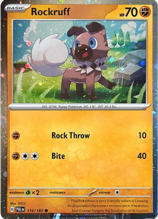 Rockruff - 116/193 (Cosmos Holo) 116 - Blister Exclusives Holofoil