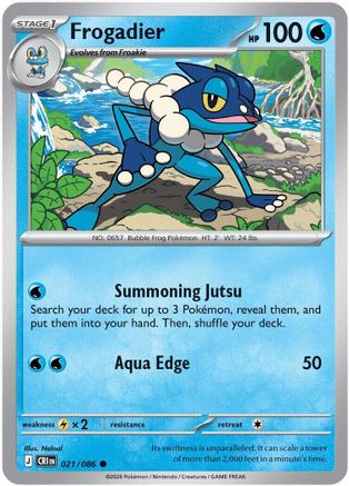 Frogadier - 021/086 21 - ME04 Chaos Rising Reverse Holofoil