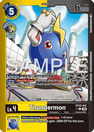 Thundermon (Limited Foil) (EX12-041) - Digital World Shambala Foil