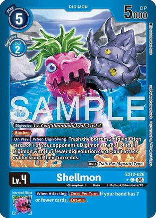 Shellmon (Limited Foil) (EX12-026) - Digital World Shambala Foil