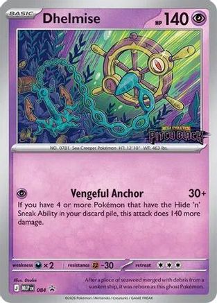 Dhelmise - 084 (Patch Black Stamp) 84 - ME Mega Evolution Promo Holofoil