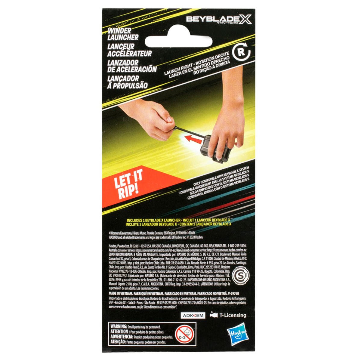 Hasbro Beyblade X Winder Launcher — packaging (back)