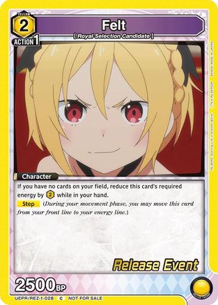 Felt (UEPR/REZ-1-028) - UE24BT ReZERO Starting Life in Another World Release Event Cards