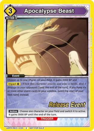 Apocalypse Beast (UEPR/REZ-1-032) - UE24BT ReZERO Starting Life in Another World Release Event Cards