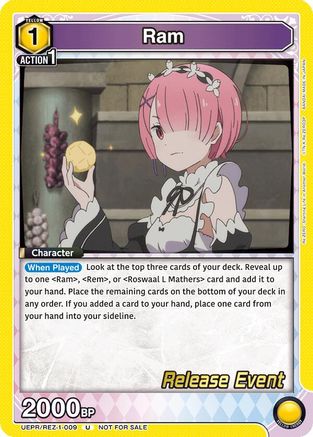 Ram (009) (UEPR/REZ-1-009) - UE24BT ReZERO Starting Life in Another World Release Event Cards