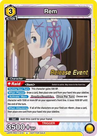 Rem (015) (UEPR/REZ-1-015) - UE24BT ReZERO Starting Life in Another World Release Event Cards