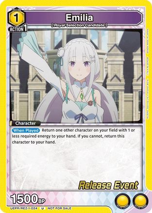 Emilia (024) (UEPR/REZ-1-024) - UE24BT ReZERO Starting Life in Another World Release Event Cards