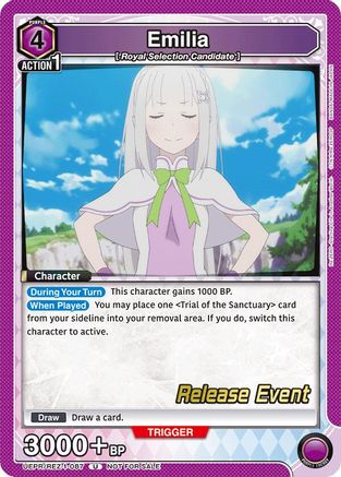 Emilia (087) (UEPR/REZ-1-087) - UE24BT ReZERO Starting Life in Another World Release Event Cards