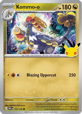 Kommo-o - 112/128 112 - ME 30th Celebration Holofoil