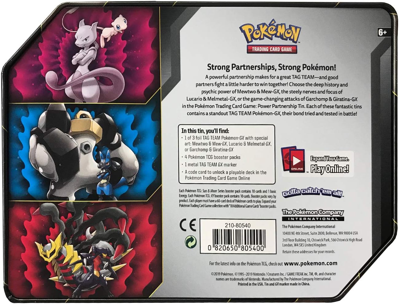 Pokémon TCG - Sun & Moon - Tag Team Tin (Mewtwo & Mew GX)