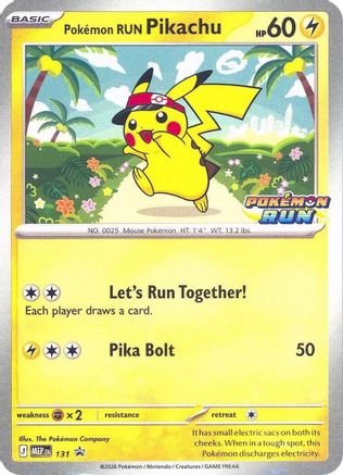 Pokemon Run Pikachu - 131 131 - Southeast Asia Exclusives