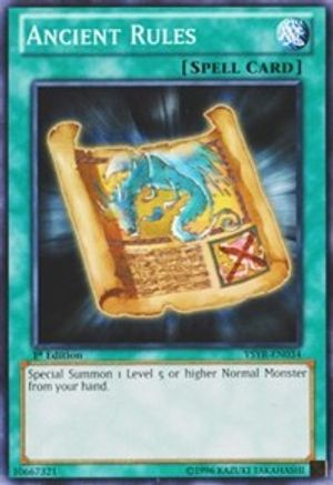 Ancient Rules (YSYR-EN034) - Starter Deck: Yugi Reloaded Unlimited