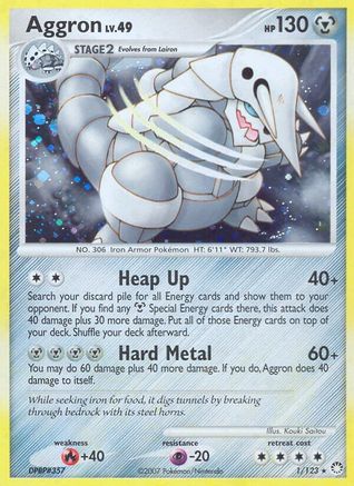 Aggron/123 - Mysterious Treasures Reverse Holofoil