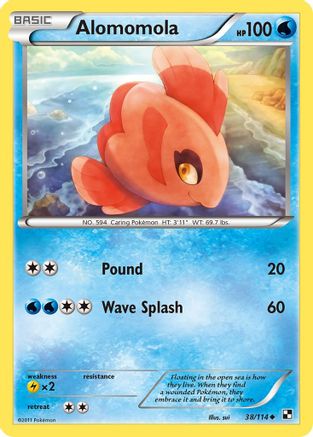Alomomola (38)/114 - Black and White Reverse Holofoil