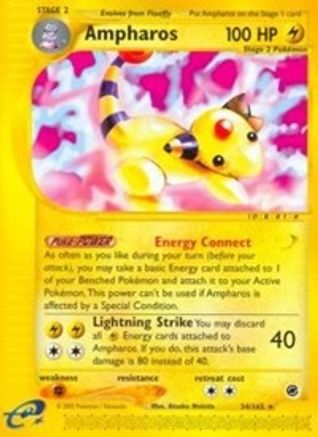 Ampharos (34)/165 - Expedition Reverse Holofoil