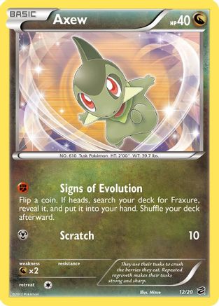 Axew (12)/20 - Dragon Vault Holofoil