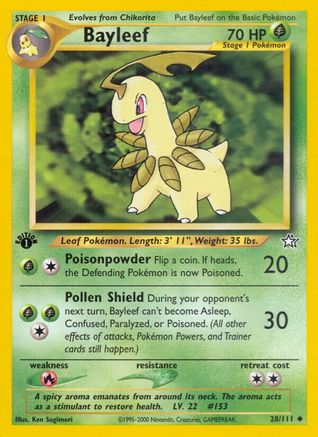 Bayleef (28) 28/111 - Neo Genesis 1st Edition