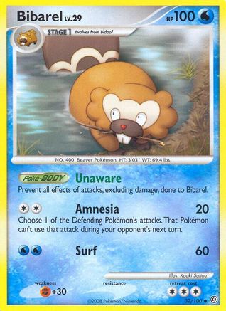 Bibarel/100 - Stormfront Reverse Holofoil