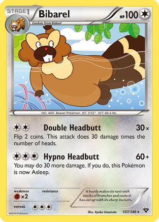 Bibarel/146 - XY Base Set Reverse Holofoil