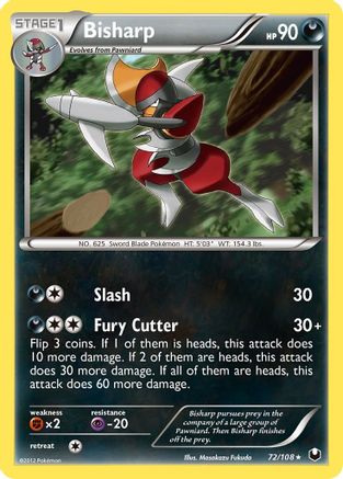 Bisharp (72)/108 - Dark Explorers Reverse Holofoil