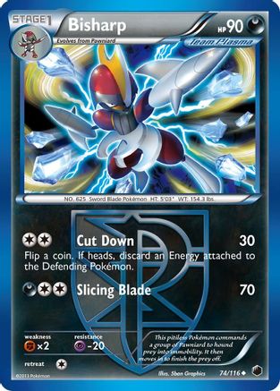 Bisharp (Team Plasma) (74)/116 - Plasma Freeze Reverse Holofoil