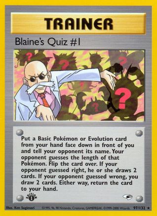 Blaine's Quiz #1 97/132 - Gym Heroes