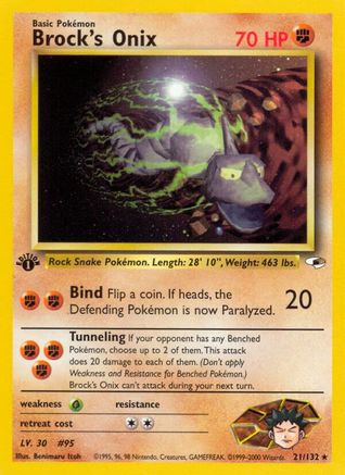 Brock's Onix (21) 21/132 - Gym Heroes