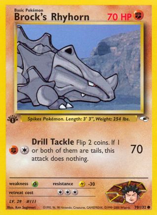 Brock's Rhyhorn (70) 70/132 - Gym Heroes