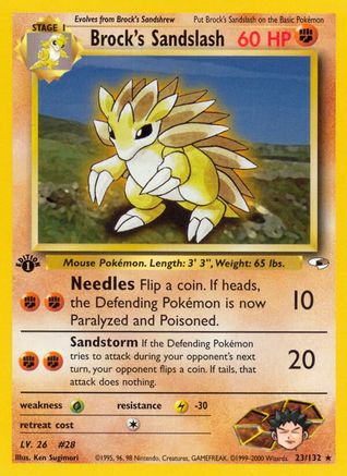 Brock's Sandslash 23/132 - Gym Heroes