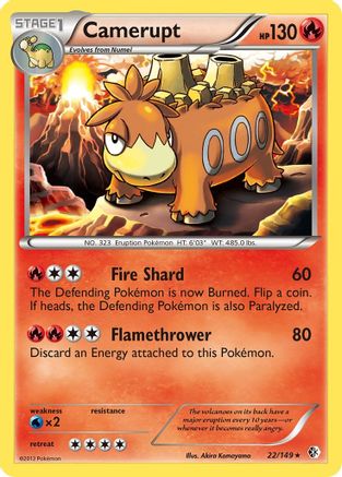 Camerupt/149 - Boundaries Crossed Reverse Holofoil