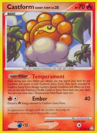 Castform Sunny Form/146 - Legends Awakened Reverse Holofoil