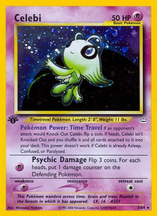 Celebi (3)/64 - Neo Revelation 1st Edition Holofoil