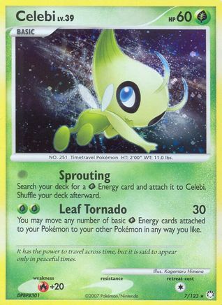 Celebi/123 - Mysterious Treasures Holofoil