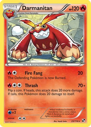 Darmanitan/114 - Black and White Reverse Holofoil