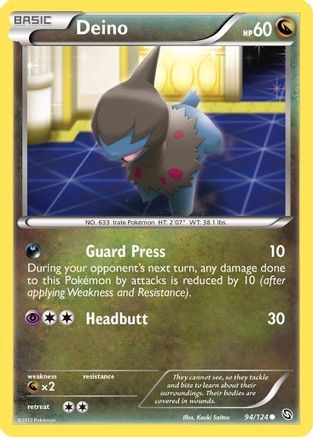Deino (94)/124 - Dragons Exalted Reverse Holofoil