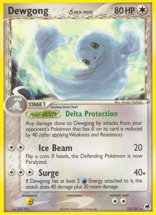 Dewgong (Delta Species)/101 - Dragon Frontiers Reverse Holofoil