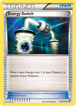 Energy Switch 94/114 - Black and White Reverse Holofoil
