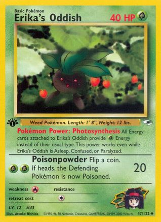 Erika's Oddish (47) 47/132 - Gym Heroes