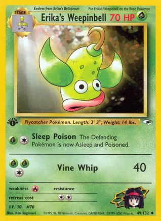 Erika's Weepinbell (49) 49/132 - Gym Heroes 1st Edition
