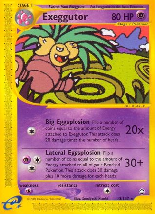 Exeggutor (13)/147 - Aquapolis Reverse Holofoil