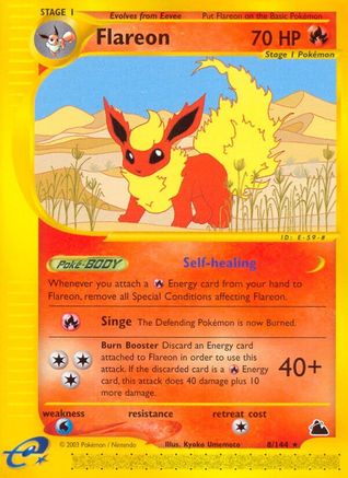 Flareon (8)/144 - Skyridge Reverse Holofoil