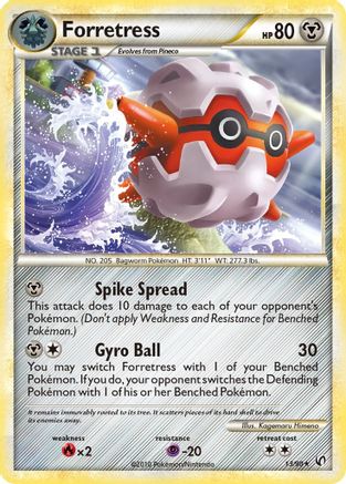 Forretress (13)/90 - Undaunted Reverse Holofoil