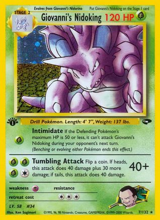 Giovanni's Nidoking 7/132 - Gym Challenge