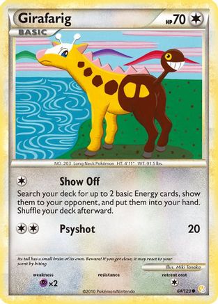 Girafarig 64/123 - HeartGold SoulSilver Reverse Holofoil