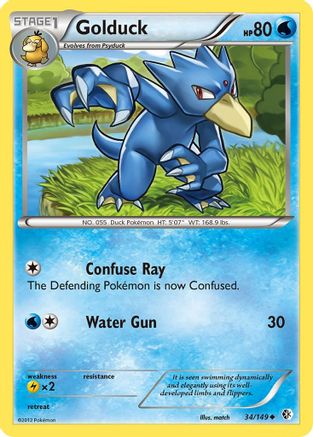 Golduck (34)/149 - Boundaries Crossed Reverse Holofoil