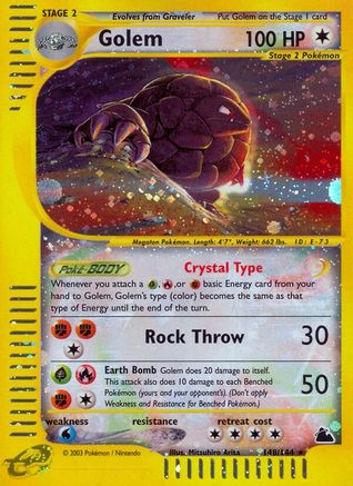 Golem/144 - Skyridge Reverse Holofoil