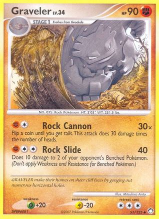 Graveler/123 - Mysterious Treasures Reverse Holofoil